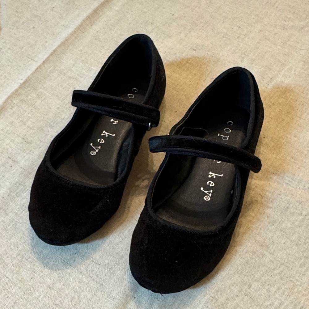 Copper Key Black Dress Shoes for Kids